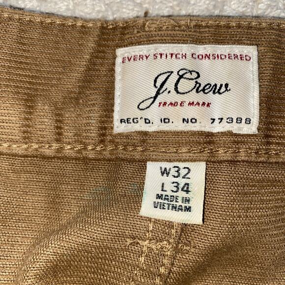 J Crew Pants Mens 32x34 Brown 770 Corduroy Straight Fit 100% Cotton - Picture 2 of 10